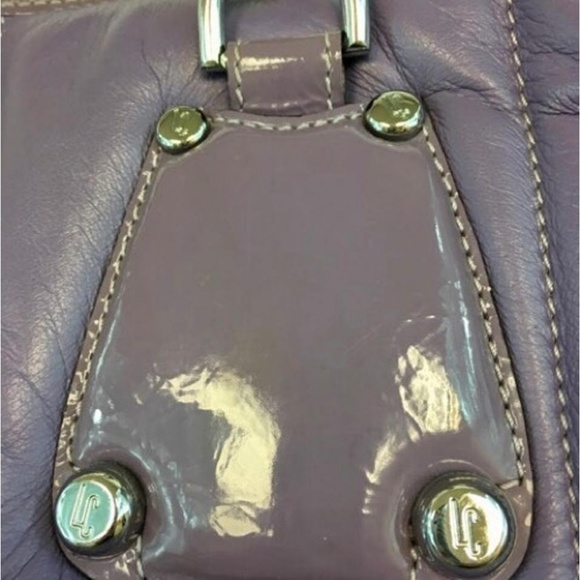 Lenny e Cia Purple Quilted Leather Large Satchel - Picture 5 of 8